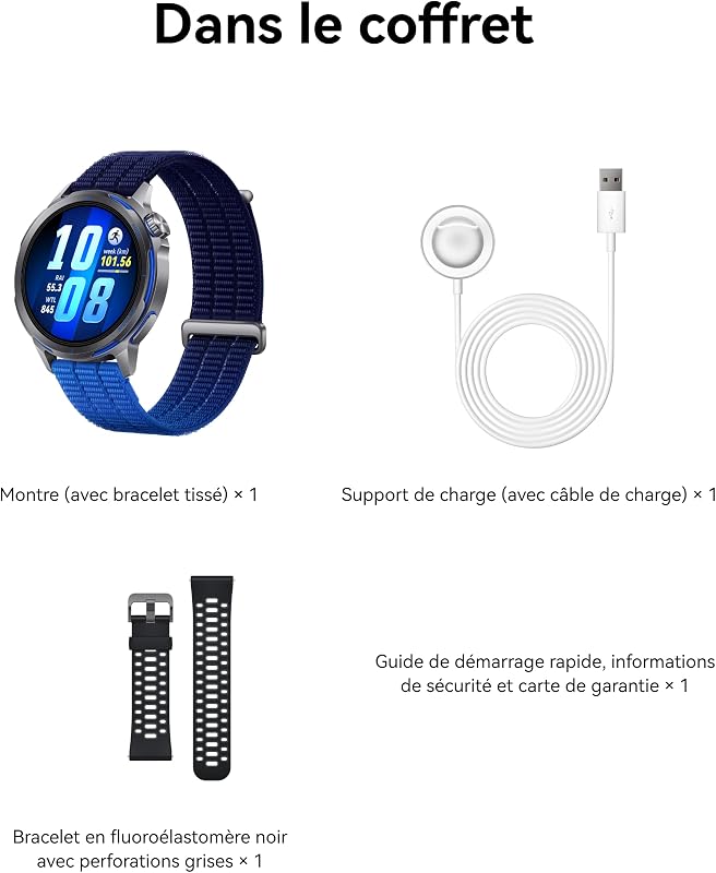 Watch GT Runner 2 Montres connectées, Jusqu'à 14 Jours, Bleu
