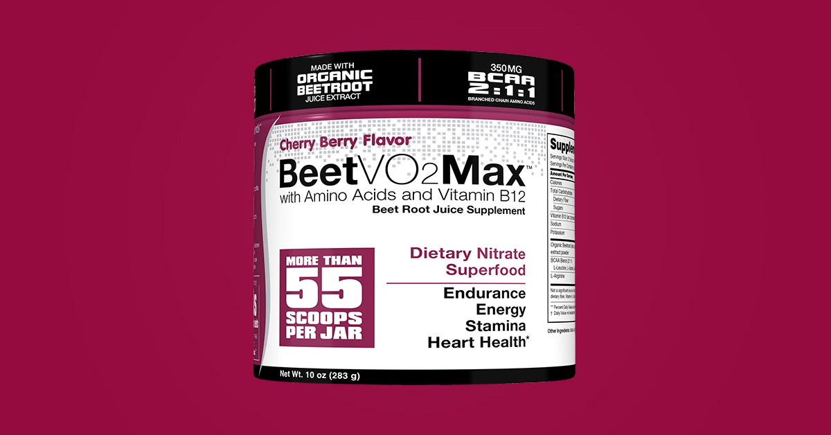 BeetVO2Max Organic Beet Root Juice Powder + BCAA Amino Acids, Vitamin