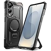 SUPCASE for Samsung Galaxy S25 Edge Case with Stand (Unicorn Beetle Grip), [Compatible with MagSafe] [Military-Grade Protection] Heavy Duty Magnetic Phone Case for Galaxy S25 Edge 6.7", Black