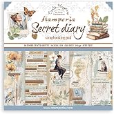 Stamperia International KFT Create Happiness Secret Diary Paper Pad 10 Sheets, Multicoloured, 20.3 x 20.3 (8"" x 8""), SBBS103