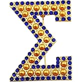 CHOORO Sorority Heart Brooch Pin - Greek Sorority Jewelry Gift (Z Golden Brooch)