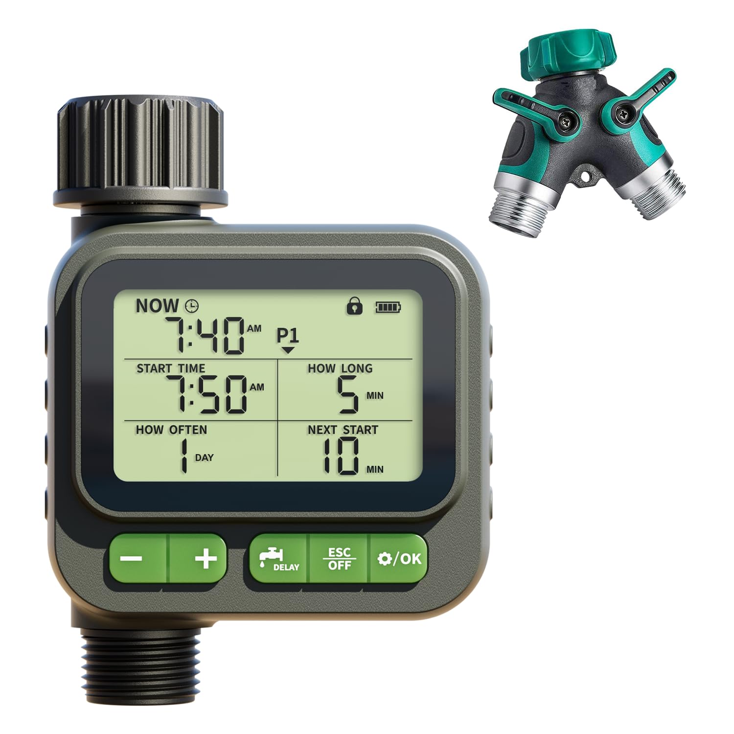 Sprinkler Timer, Programmable Water Timer for Garden Hose, Outdoor Hose ...