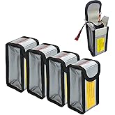 4pcs Lipo Battery Fireproof Explosion Proof Bag Storage Guard Safe Pouch 125mm