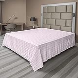 Lunarable Checkered Flat Sheet, Romantic Tartan