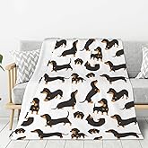 Dachshund Blanket Super Soft Fleece Throw Blanket Warm and Cozy Lightweight Bed Blanket for Couch, Sofa, Camping, and Travel All Season Blankets Gifts 50"x40"