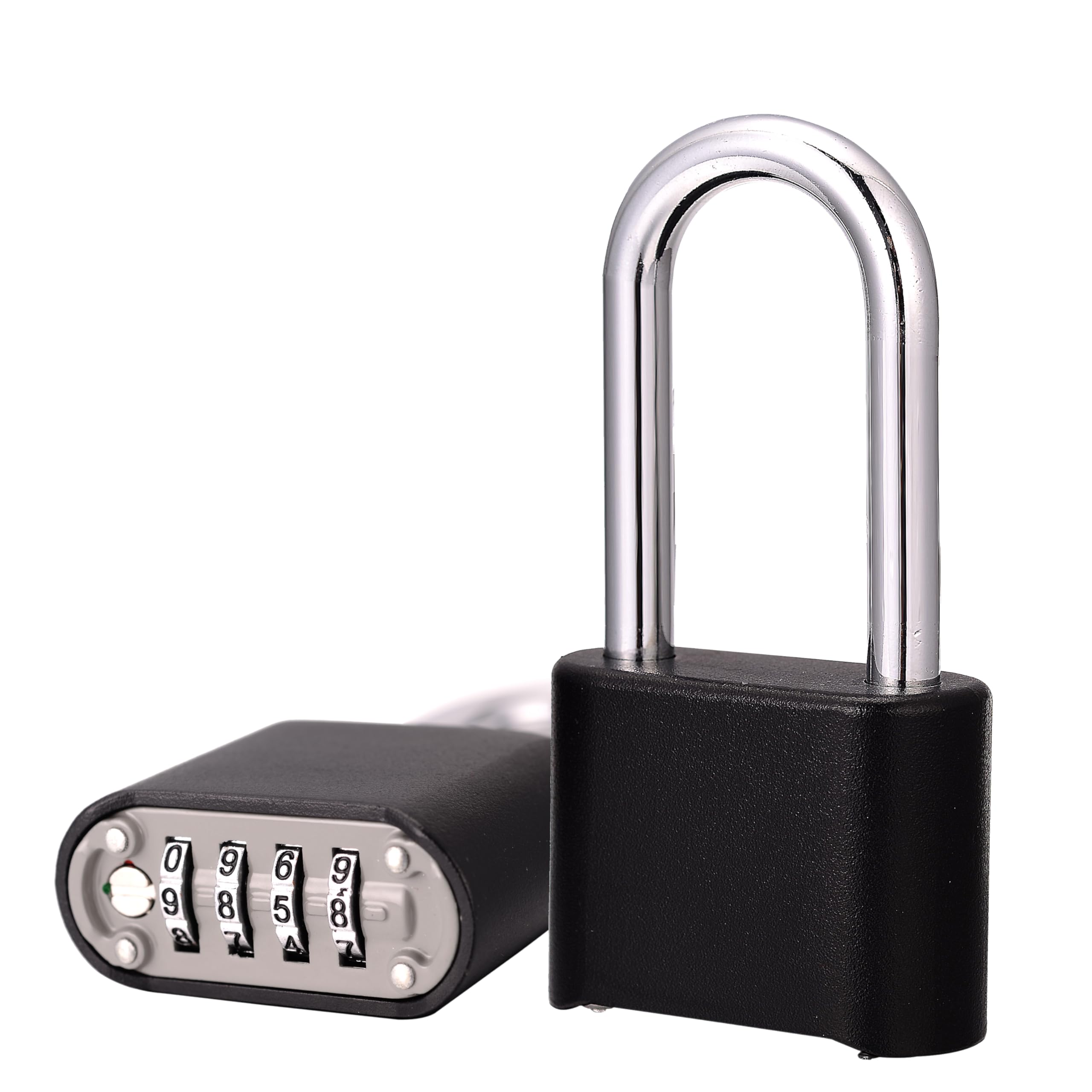 Combination Padlocks,Cyrmiug 4 Digit Resettable Combination Lock with 2.6 Inch Long Hardened Steel Shackle,Suitable for Outdoor School, Gym,Backyard Fence, Hasps,Shed & Toolbox [2 Pack]