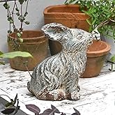 All Chic Bunny Decor Garden Statue Cement Rabbit Statue for Home Garden Indoor Outdoor Statues for Yard,Front Yard Decor,Easter Rabbit Figurines(Blue)