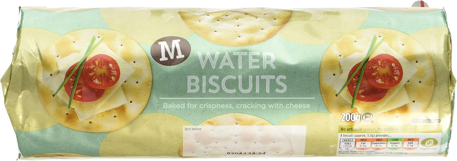 Morrisons High Bake Water Biscuits, 200 g, Pack of 12 Amazon.co.uk