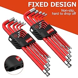 GETLITOOL 18PCS Magnetic Allen Key Set, S2 Steel