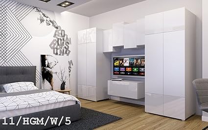 Future 11 Contemporary Bedroom Set Wall Unit Tv Stand 2