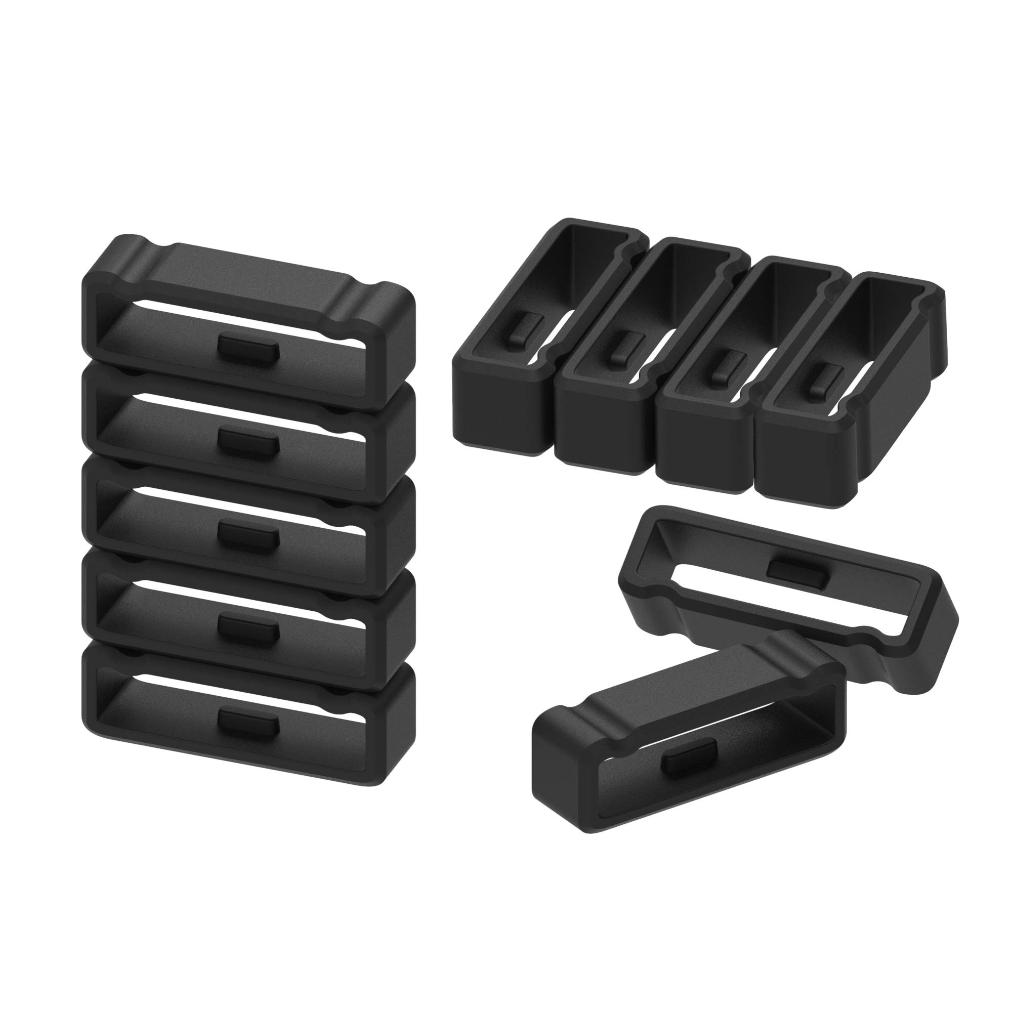 RuenTech Replacement Silicone Lock Ring Compatible with Garmin Fenix ​​3 / Fenix ​​3 Hr/Fenix ​​5X / Fenix ​​6X Pro Solar Band Keeper Lock Ring Connector Security