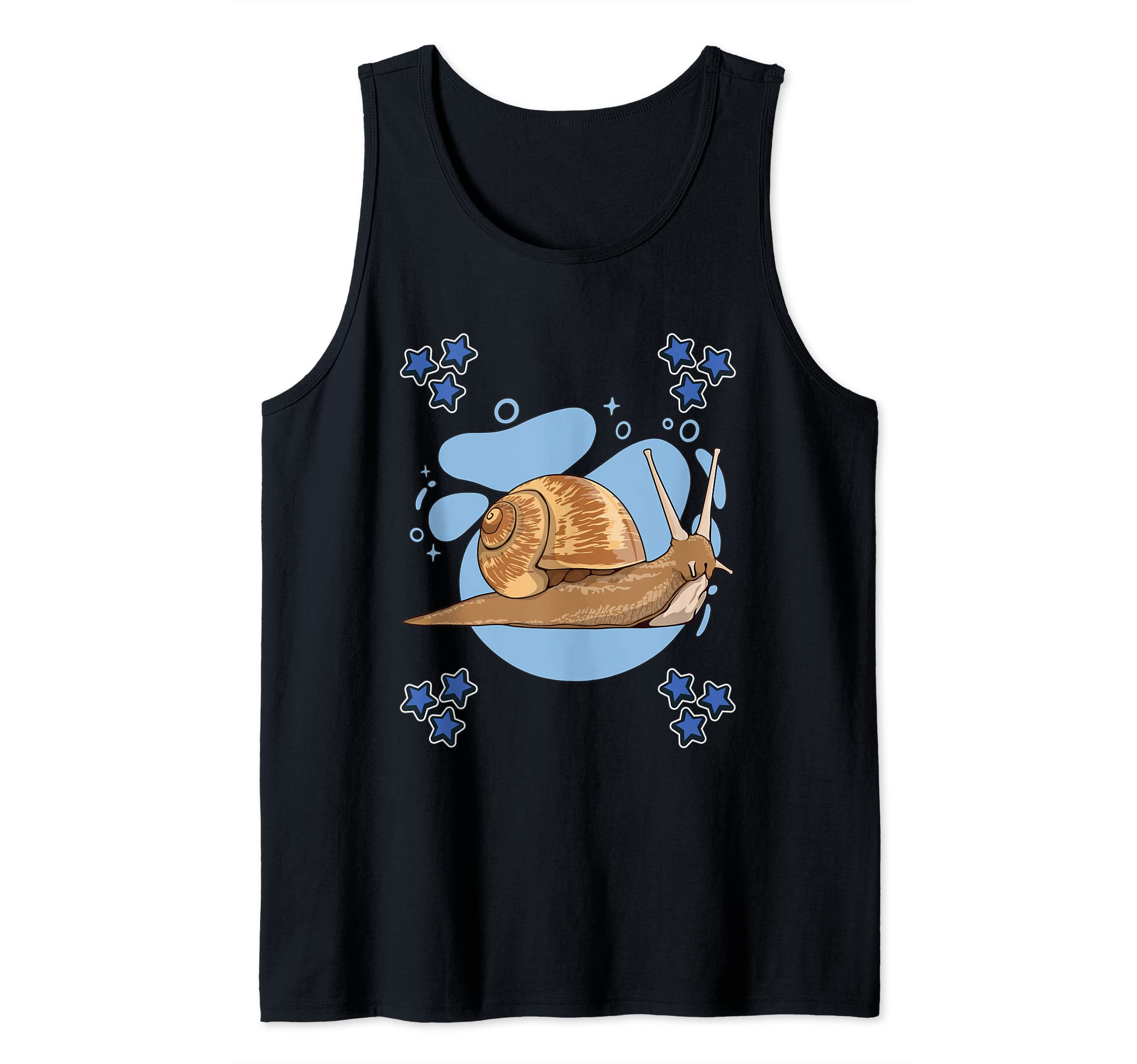 Snail Blue Design Slug Stuff Snails Tank Top