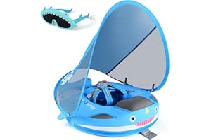 Joyooss Mambobaby Float with Canopy, Never Flip Over Baby Pool Float Float with Canopy Non Inflatable Infant Pool Float, Water Float with Removable UPF 50+ UV Baby Floaties for 1 year old 0-36 months