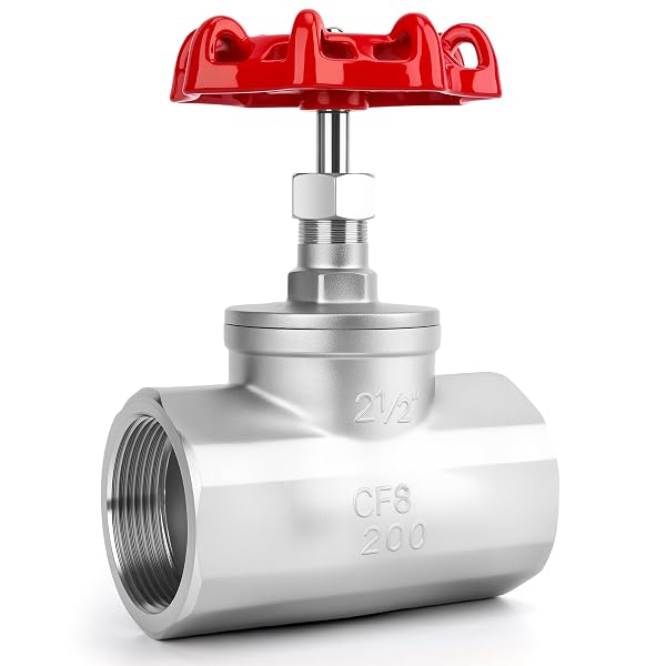 2-1/2″ NPT STAINLESS STEEL B-TYPE GLOBE VALVE, ACCURATELY ADJUST FLOW RATE HEAVY DUTY THREADED MANUAL ROTARY SLUICE SHUT-OFF VALVE FOR WATER, OIL, GAS, INDUSTRIAL PIPING, HVAC SYSTEMS (2-1/2″, DN65)
