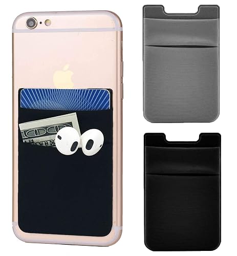 2Pack Adhesive Phone Pocket,Cell Phone Stick On Card Wallet Sleeve ...