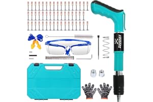 ZUUGHAY Concrete Nail Gun Kit with 50pcs Nails, 5 Speed Adjustable Manual Steel Nail Gun, Wall Fastening Power Tool, Portable Nail Shooting Machine, Wall Anchor Wire Slotting Device Household Decor