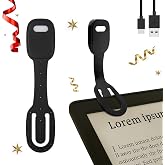 Hoxutym Rechargeable Kids Book Light, Bookmark Reading Light for Kids | Cute Dimmable Portable LED Book Light for Reading in Bed, Eye-Caring Bedtime Reading Lamp for Children &amp; Travel, Black