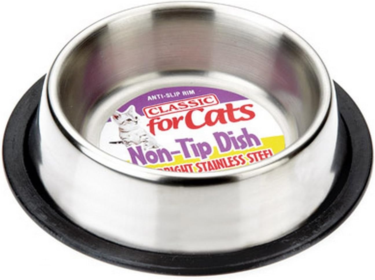 Classic Stainless Steel Non Tip Cat Bowl 16Cm Amazon.co.uk Kitchen & Home