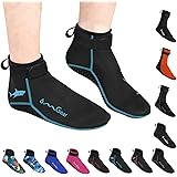 Water Socks Neoprene Socks Beach Booties Shoes 3mm Glued Blind Stitched Anti-Slip Wetsuit Boots Fin Swim Socks for Water Spor