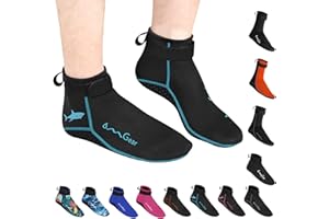 OMGear Water Socks Neoprene Beach Booties 3mm 5mm Anti-Slip Wetsuit Footwear Fin Swim Sand Proof