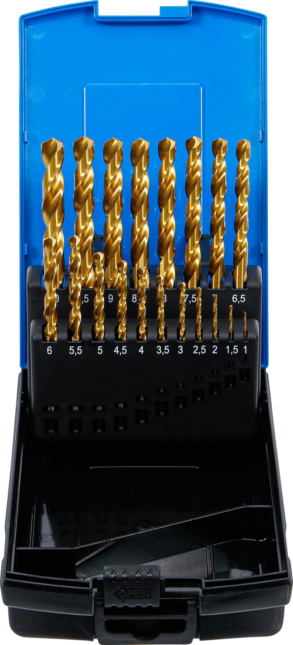 BGS 2040 | Twist Drill | HSS G | titanium nitrated | 1 - 10 mm | 19 pcs.