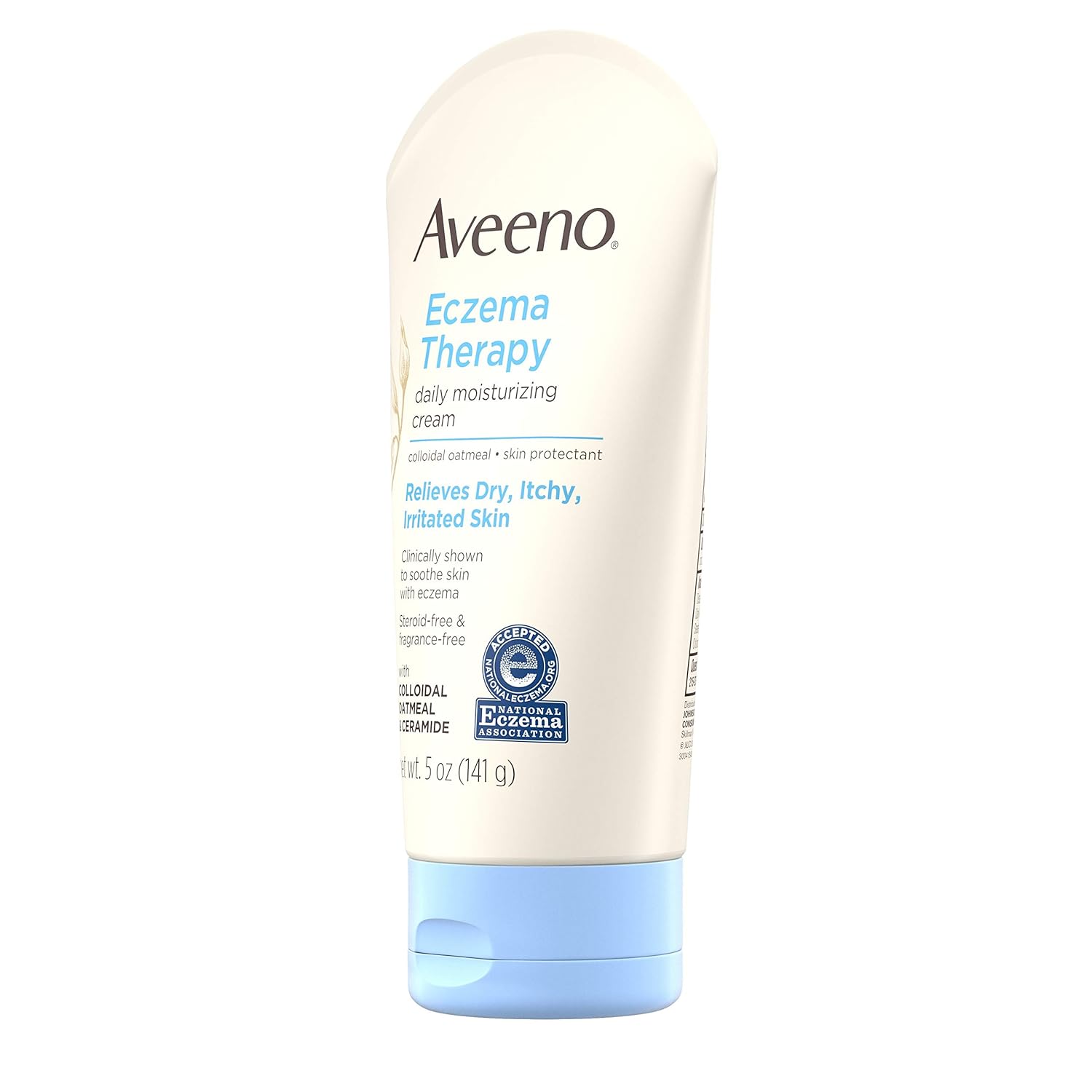 Aveeno Eczema Therapy Daily Moisturizing Cream for Sensitive Skin, Soothing Lotion with Colloidal Oatmeal for Dry, Itchy, and Irritated Skin, Steroid-Free and Fragrance-Free, 5 oz (Pack of 3) : Body Lotions : Beauty