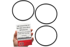 Captain O-Ring - Replacement 63597174C / 63597174P / AO-WH-STD-OR-2 / WP252235 Orings for 3M Aqua-Pure, AO Smith, Watts Filter Housings (3 Pack)