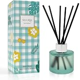 SILVURIA Reed Diffuser,Ocean Mist &amp; Sea Salt Scent,100ml(3.38 fl.oz) | with 6 Reed Sticks,Home Fragrance Essential Oil for Bedroom,Bathroom,Office Decor,Ideal for Home Users,Summer Collection