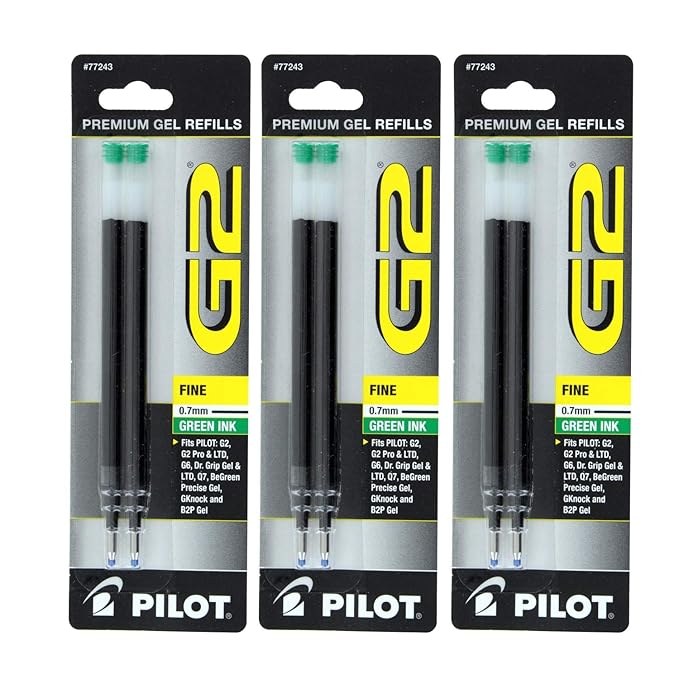 Pilot G2, Dr. Grip Gel/Ltd, ExecuGel G6, Q7 Rollerball Gel Ink Pen