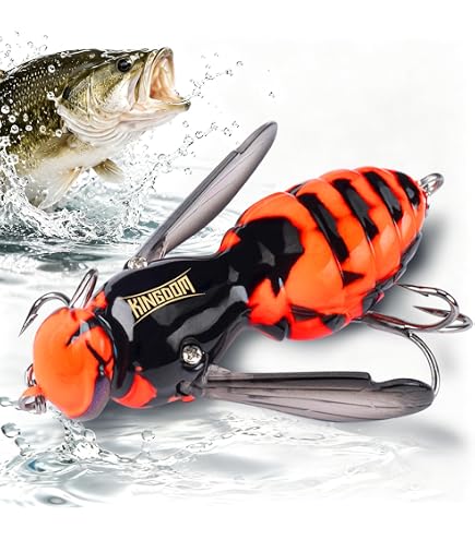 Heddon Crazy Crawler Wild-Action Topwater Fishing Lure, Black Hornet, Tiny Crazy Crawler (1/4 oz) : Fishing Topwater Lures And Crankbaits : Sports & Outdoors