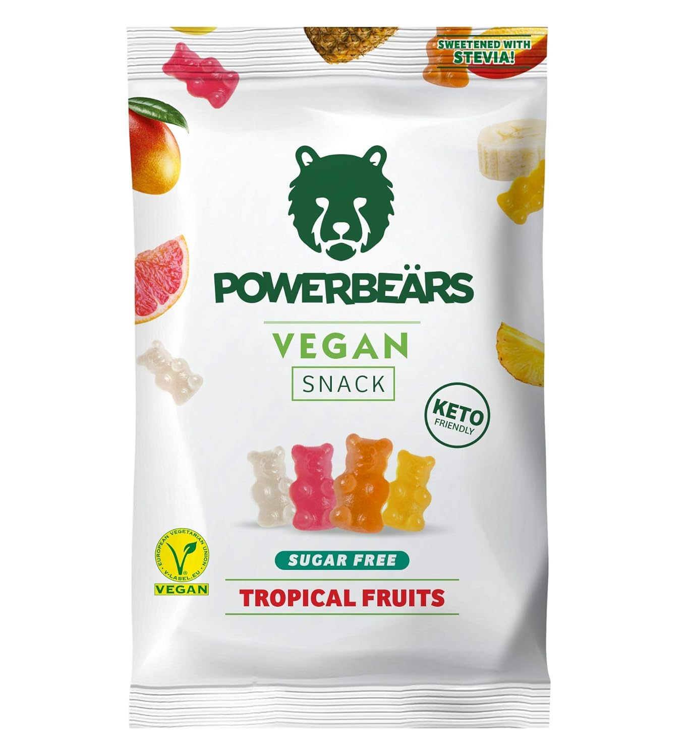 Powerbears Vegan Sugarfree Vegane Gummibarchen Ohne Zucker 16er Pack 16 X 50g Beutel Amazon De Lebensmittel Getranke