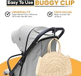 BeeGo Buggy Clips 2 Pack Stroller Hooks for Bags 5kg Aluminum Black view 3