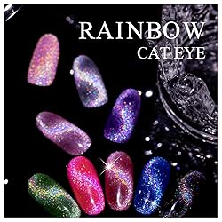 RARJSM Cat Eye Gel Nail Polish, Galaxy Chameleon