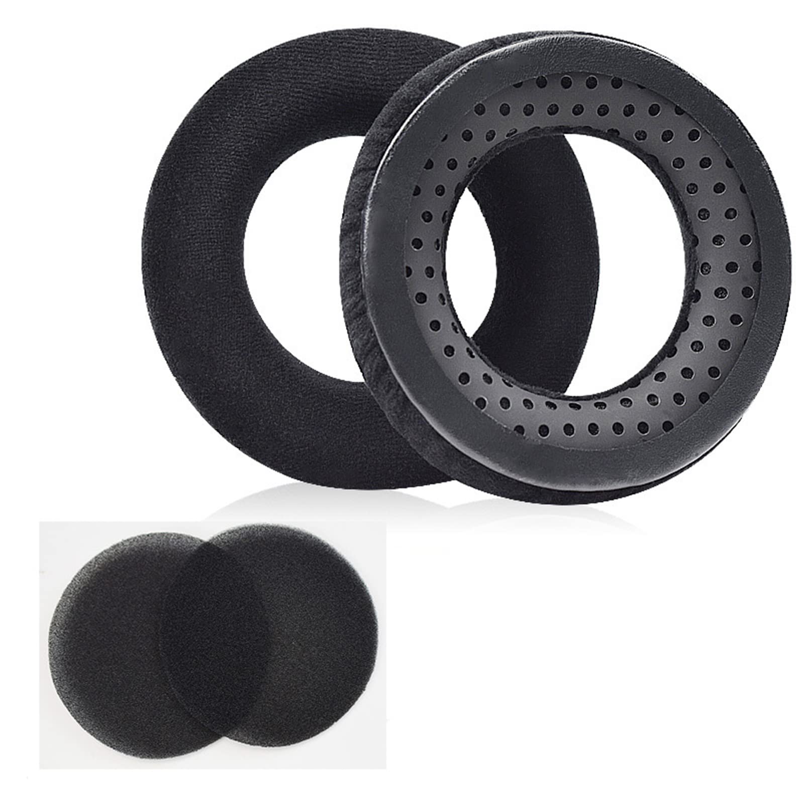 NUHFUF Soft Headphone Sponge Sleeve Replacement Earmuffs Earphones Earpads for DT770Pro/ DT880 /DT990Pro Headphone Accessories(Black Flannel)