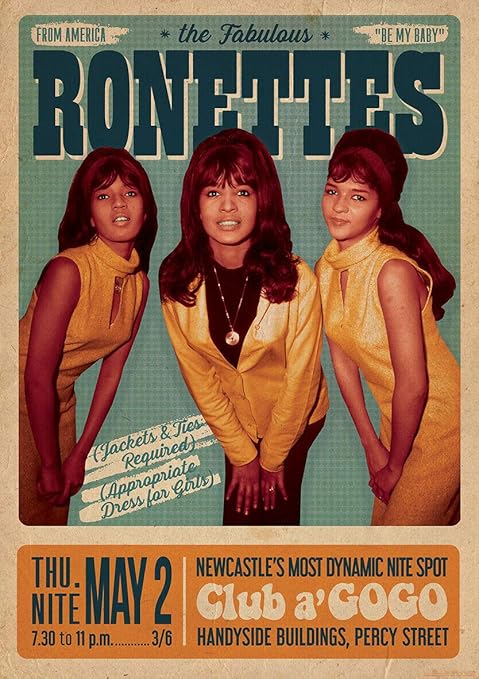 The Fabolous RONETTES - Póster de A'GOGO Newcastle