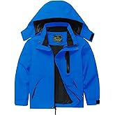 GIISAM Boys Rain Jacket, Girls Raincoat Waterproof Lightweight Windbreaker Coats for Kids