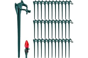 BEAPTCELY 9 Inches Christmas Light Stakes, 60 Pcs Universal Yard Lawn Holiday Light Stakes C7 C9 String Lights Ground Stakes for Christmas Outdoor Lights Holders on Yards, Driveways, Pathways (60, Green)