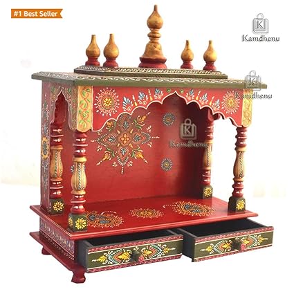 Kamdhenu Art And Craft Wooden Temple/ Home Temple/ Pooja Mandir/ Pooja Mandap/ Temple For Home