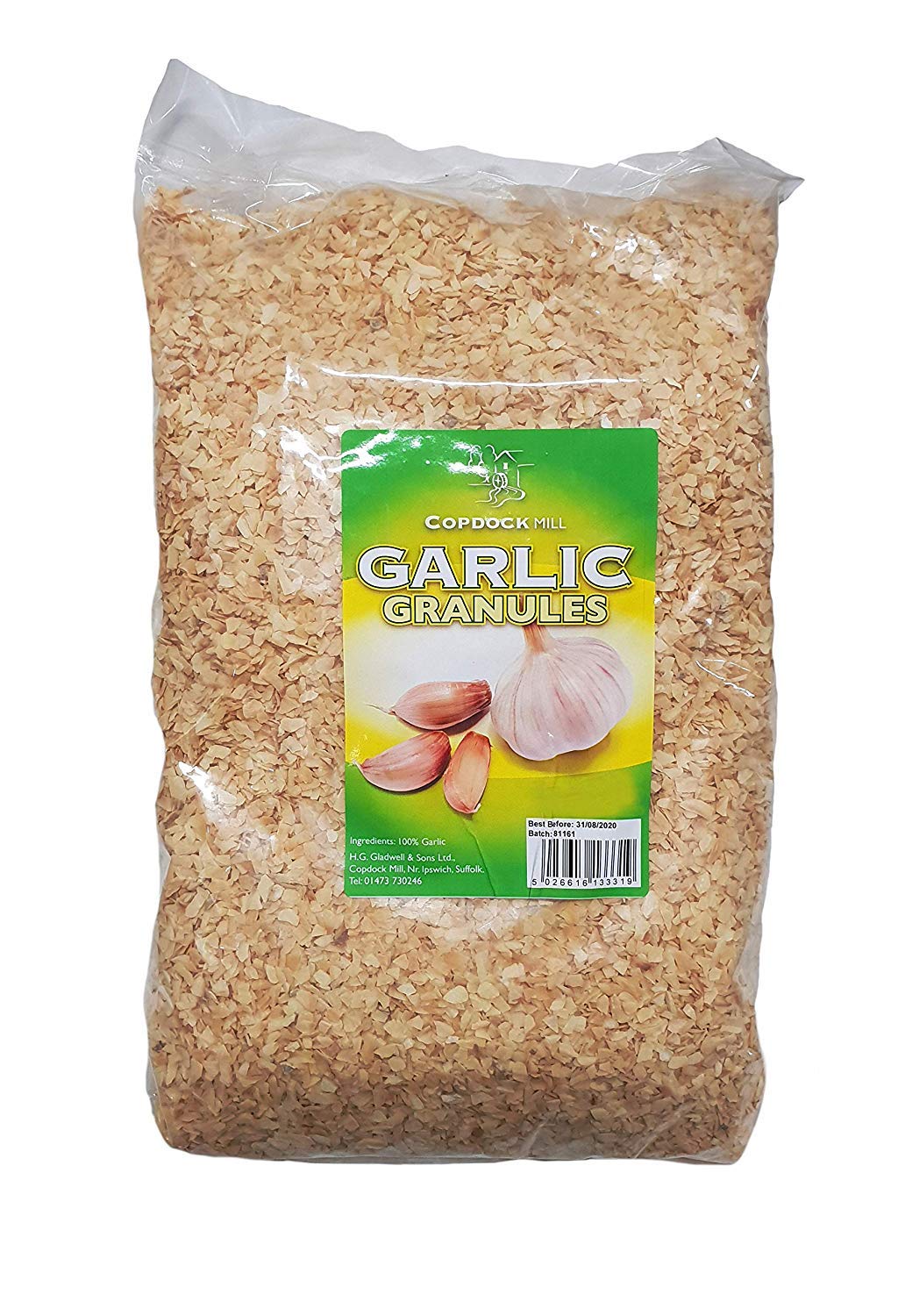 Copdock Mill Garlic Granules for Chickens 3kg - Add to Chicken Feed to Aid Digestion, Immune Support and Reduce Hair Loss - Antibiotic and Antifungal Properties