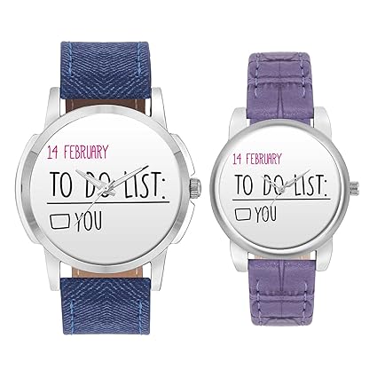 Gifts for Couple, Multicolor Dial Wrist Watch for Men and Women