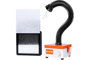 KOONE Solder Fume Extractor, 168m³/h Strong Suction Smoke Extractor, H13 HEPA Soldering Fume Extractor, 99.99% Purification Smoke Absorber for Welding Soldering 3D Printing