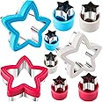 Star Cookie Cutters Set Sandwich Cutters for Kids Star Wars Cookie Cutter 9 pieces Five-Pointed Star Cutter Shaped Biscuit Fo
