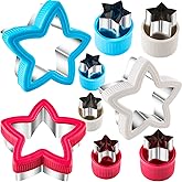 Star Cookie Cutters Set Sandwich Cutters for Kids Star Wars Cookie Cutter 9 pieces Five-Pointed Star Cutter Shaped Biscuit Fo