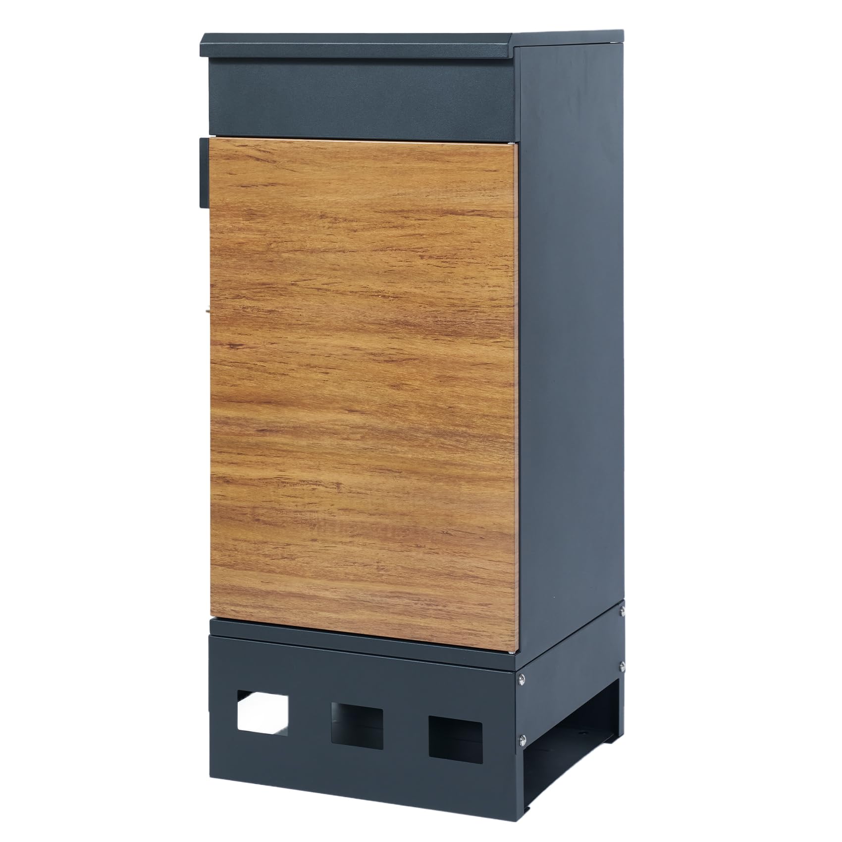 YAMAZEN ガーデンマスター 宅配ボックス 2段 ブラック 木目 山善の商品画像