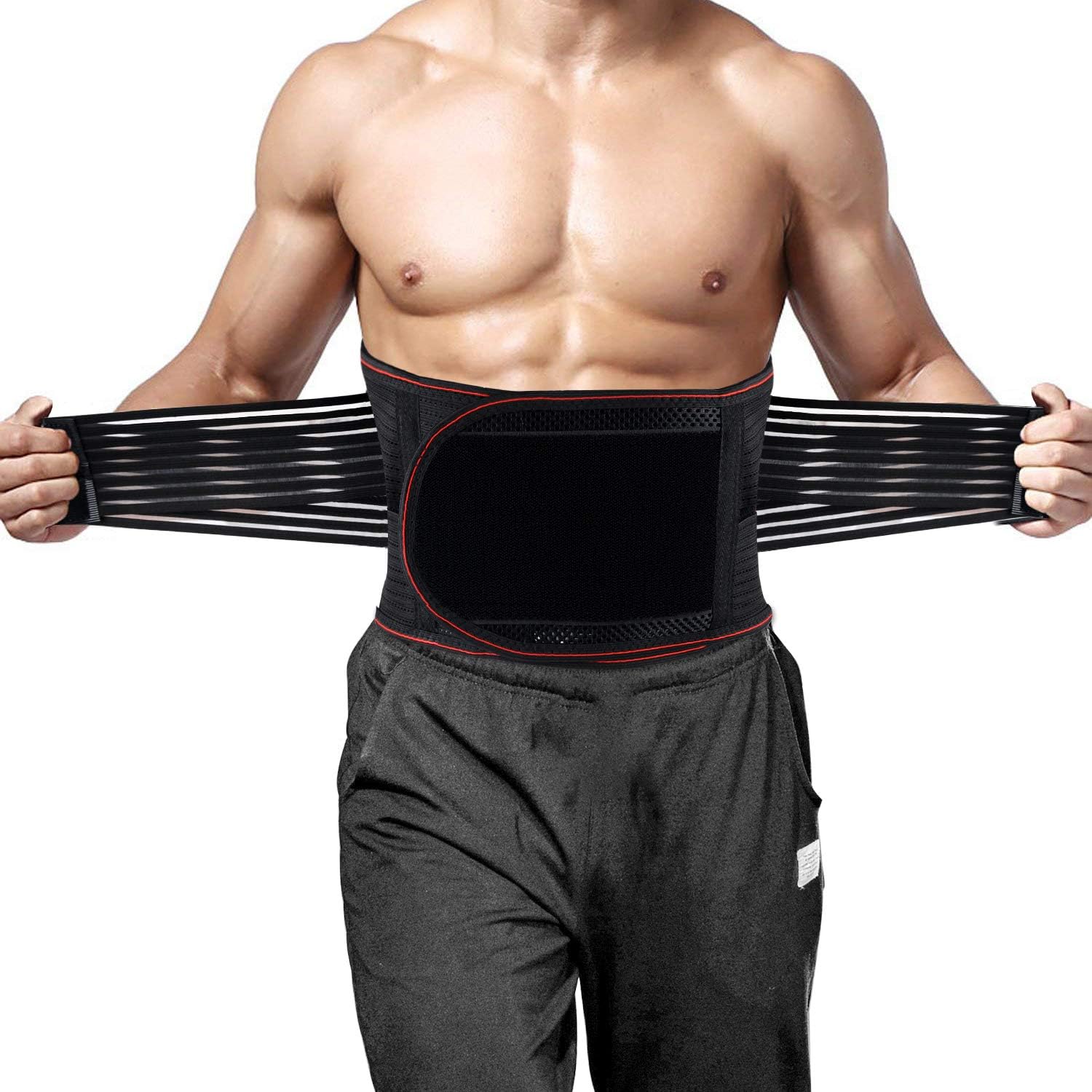 Dual Adjustable Straps Breathable Mesh Panels2XL Scoliosis and Herniated Disc Lower Back Brace