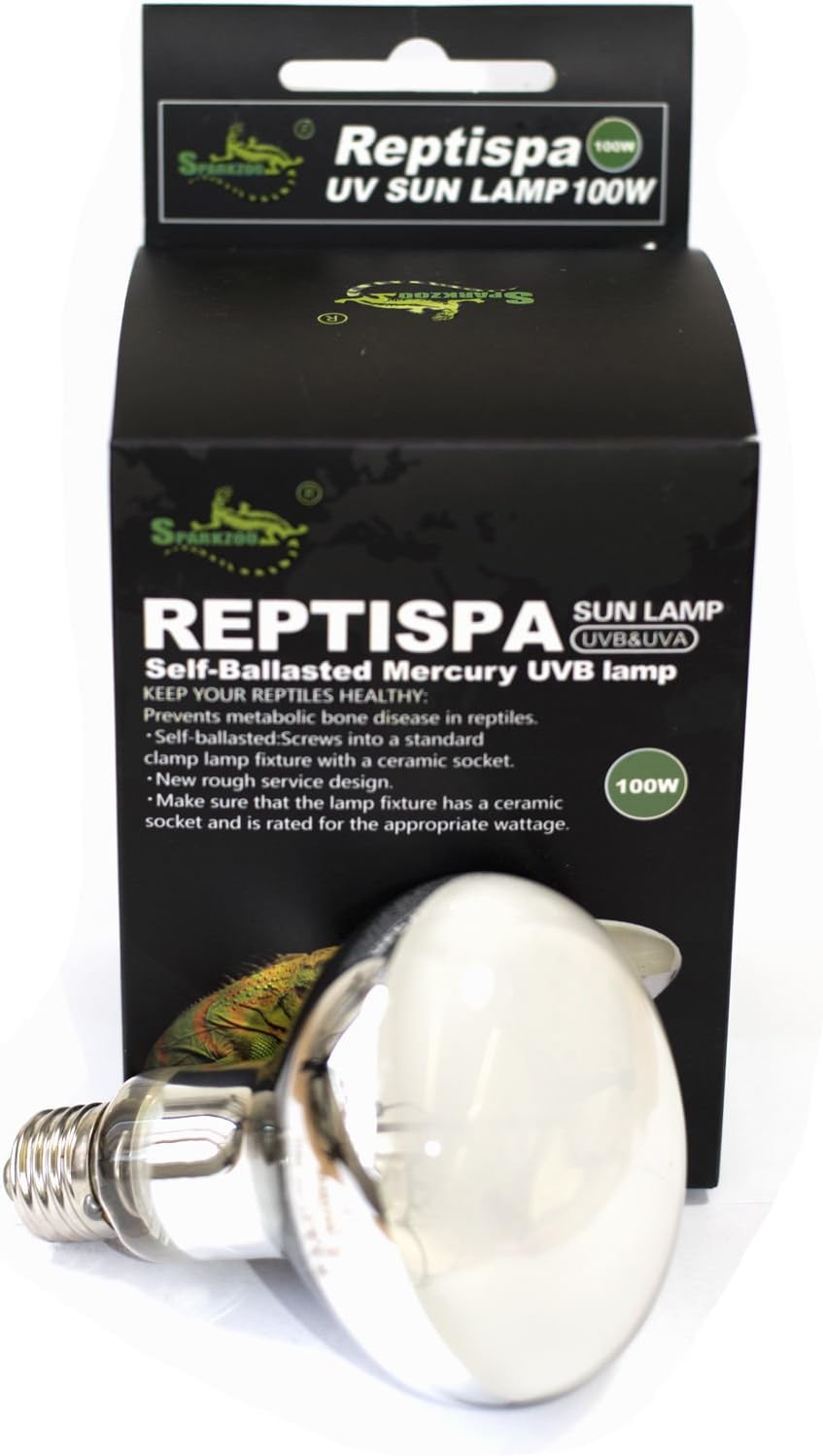 Reptile Mercury Vapour 100 Watt Lamp UV UVA UVB Heat Bulb Lamp ES27 Screw Thread