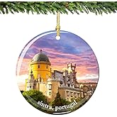 Sintra Portugal Christmas Ornament Porcelain Double Sided