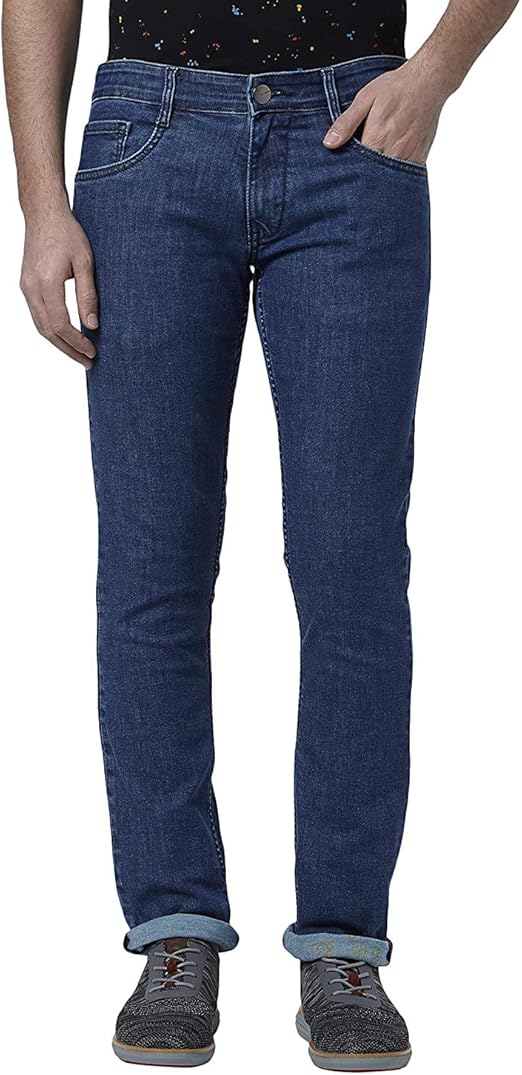 Buy Standard Men's Wear Regular Fit Stretch Denim Pants & Jeans Black