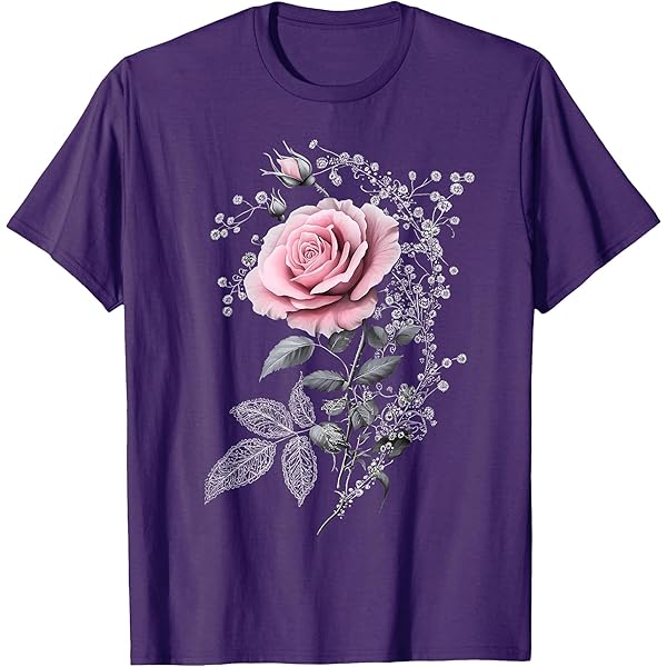 Amazon.com: 199 Flowers Rose Graphic T-Shirt, Small, Black