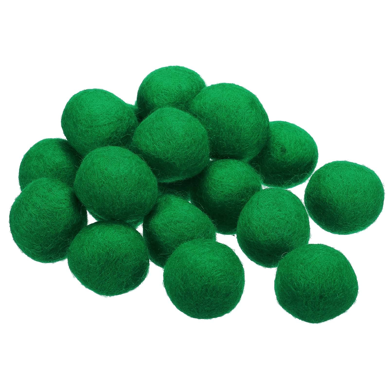 PATIKIL Wool Felt Ball Beads Wool Felting Pom 3cm 30mm Dark Green for Home Crafts Handcrafts Project DIY Pack of 20 — image 1